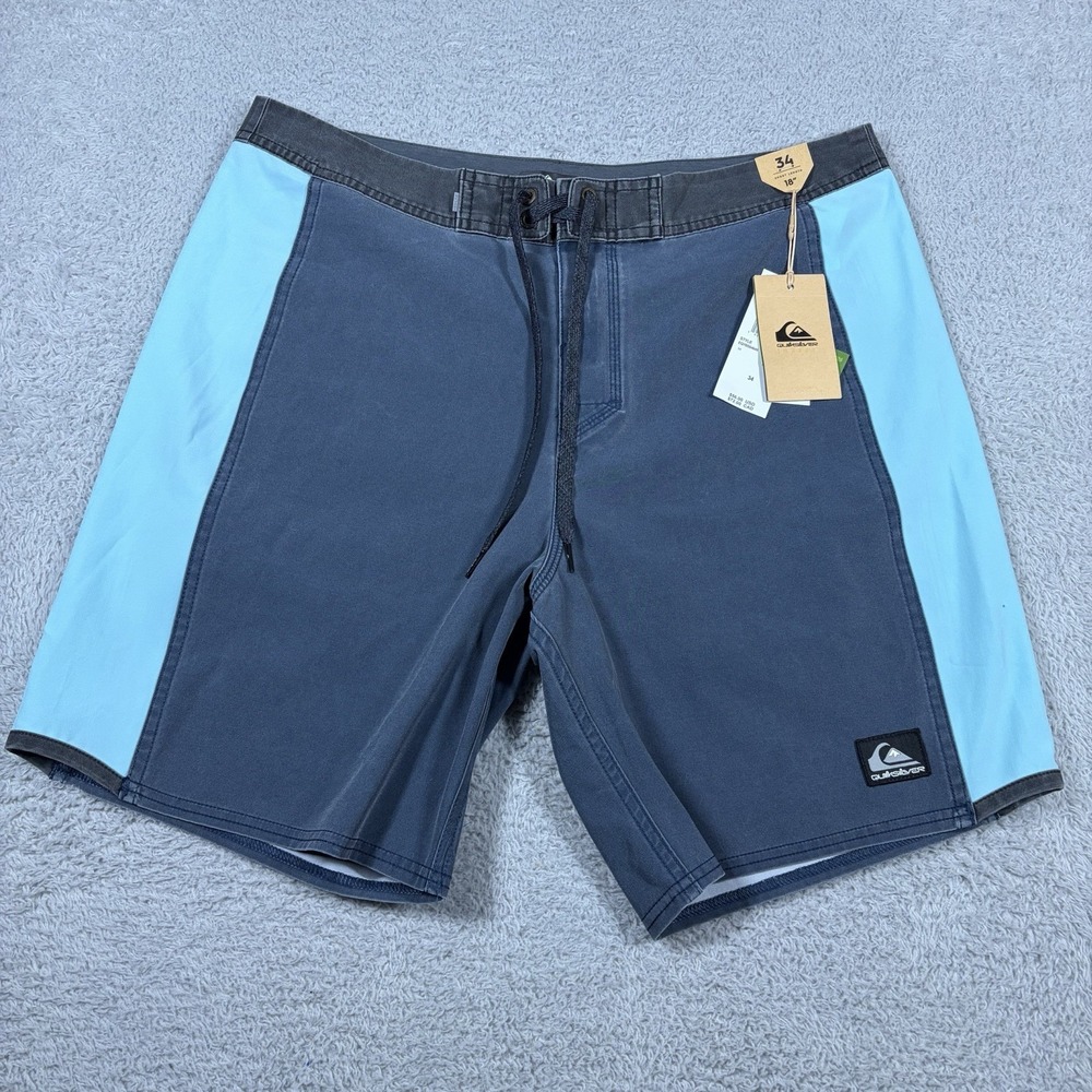 Quiksilver Surfsilk Arch 18 Swim Shorts Mens 34 Blue High Line 18"  NEW